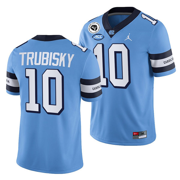 Mens North Carolina Tar Heels #10 Mitchell Trubisky Royal Retro Untouchable College Football Jersey
