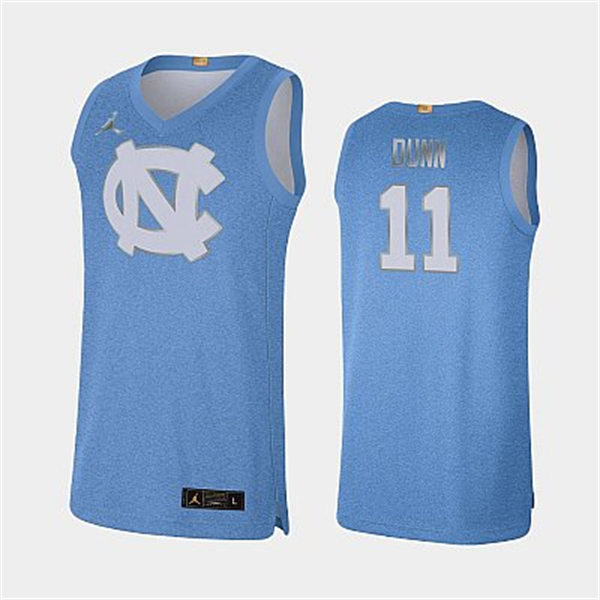 Mens North Carolina Tar Heels #11 D'Marco Dunn Blue Rivalry Limited 100th Anniversary Jersey