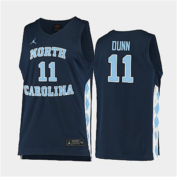 Mens North Carolina Tar Heels #11 D'Marco Dunn Navy Alternate College Baseketball Game Jersey