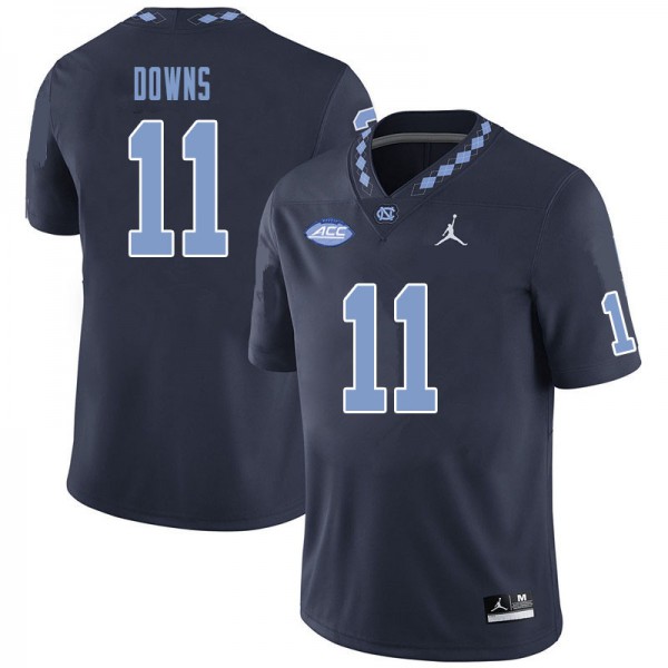 Mens North Carolina Tar Heels #11 Josh Downs Navy Alternate College Football Jersey