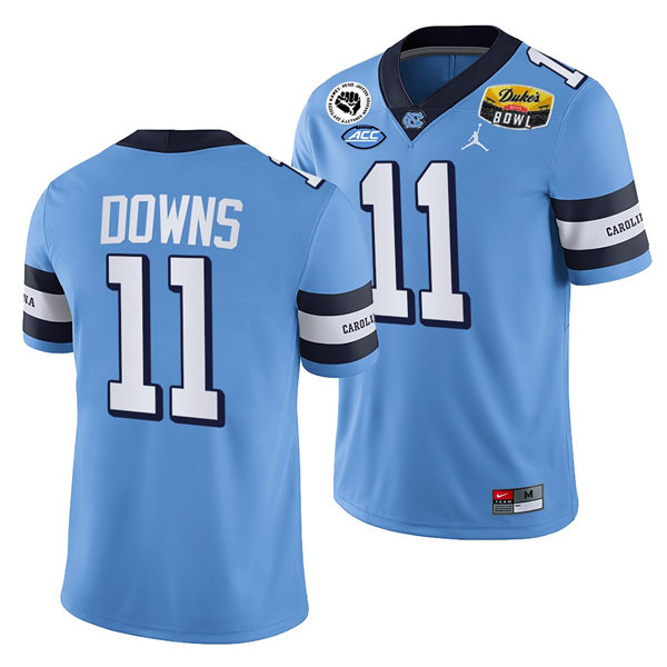 Mens North Carolina Tar Heels #11 Josh Downs Royal Retro Untouchable College Football Jersey