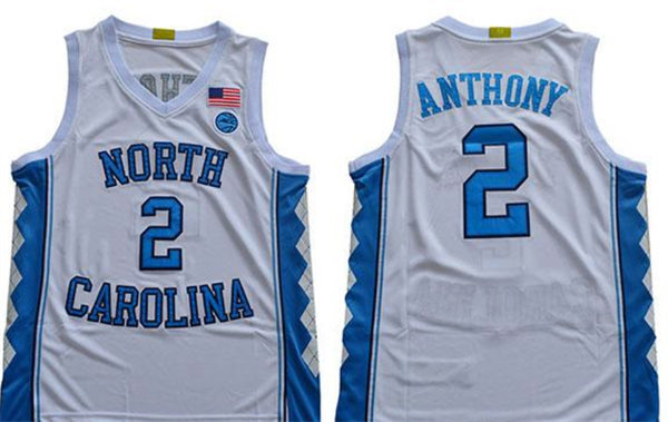 Mens North Carolina Tar Heels #2 Cole Anthony White College Baseketball Game Jersey