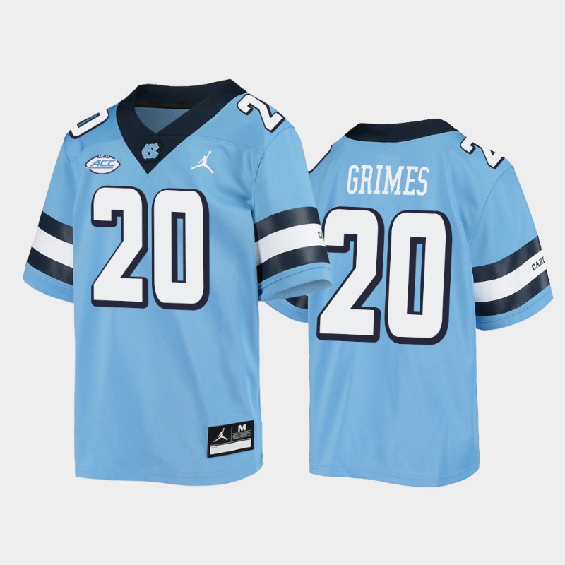 Mens North Carolina Tar Heels #20 Tony Grimes Royal Retro Untouchable College Football Jersey