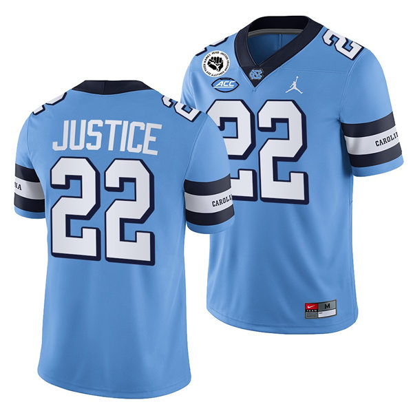 Mens North Carolina Tar Heels #22 Charlie Justice Royal Retro Untouchable College Football Jersey 