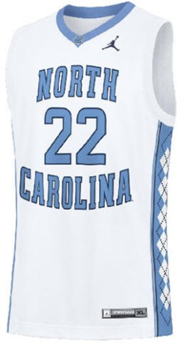 Mens North Carolina Tar Heels #22 Wayne Ellington White College Baseketball Game Jersey