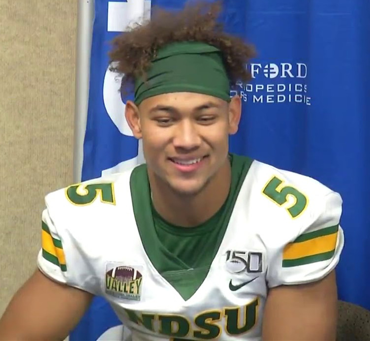 Mens North Dakota State Bison Custom 2020 White Nike NCAA College Football Jersey