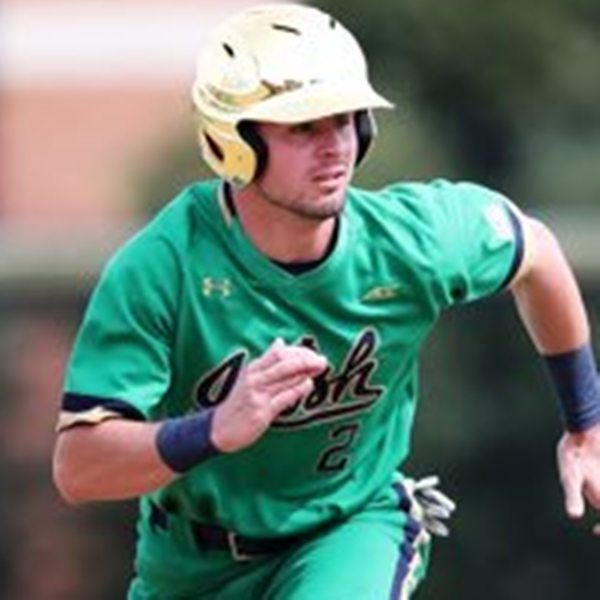 Mens Notre Dame Fighting Irish #2 Spencer Myers Under Armour Green College Baseball Game Jersey