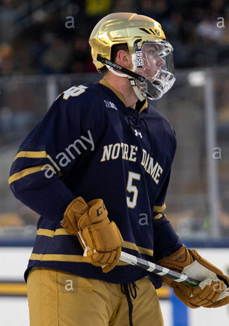 Mens Notre Dame Fighting Irish #5 Matt Hellickson 2019 Navy Under Armour Limited Hockey Jersey