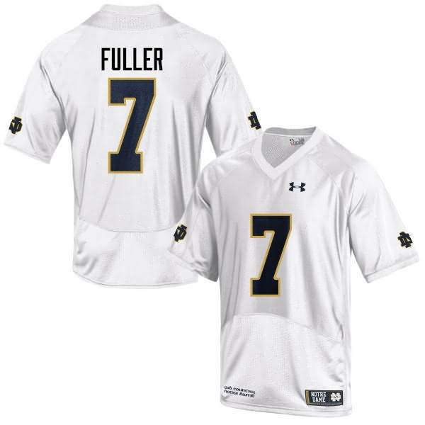 Mens Notre Dame Fighting Irish #7 Will Fuller V Under Armour White College Football Game Jersey