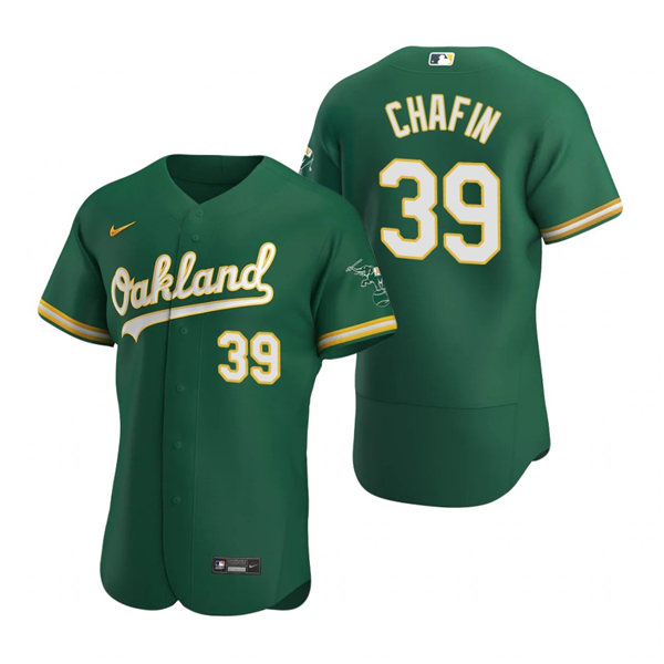 Mens Oakland Athletics #39 Andrew Chafin Nike Kelly Green Alternate FlexBase Jersey