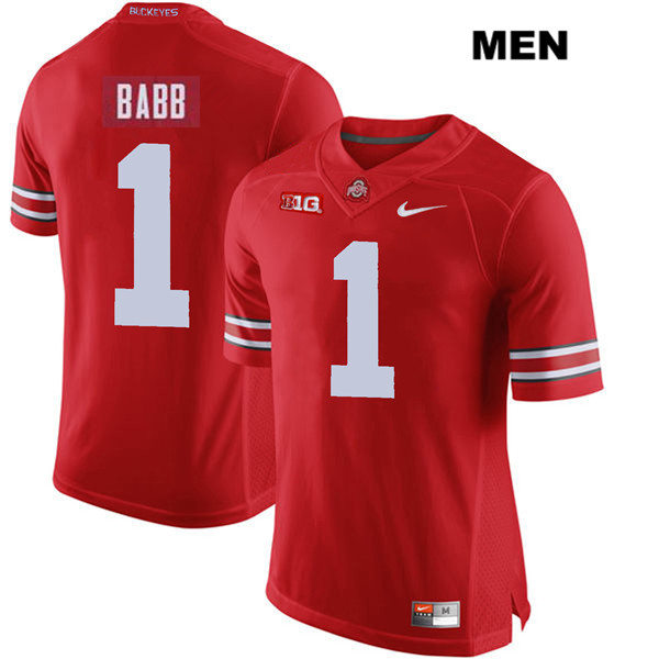 Mens Ohio State Buckeyes #1 Kamryn Babb Scarlet College Football Game Jersey (2)