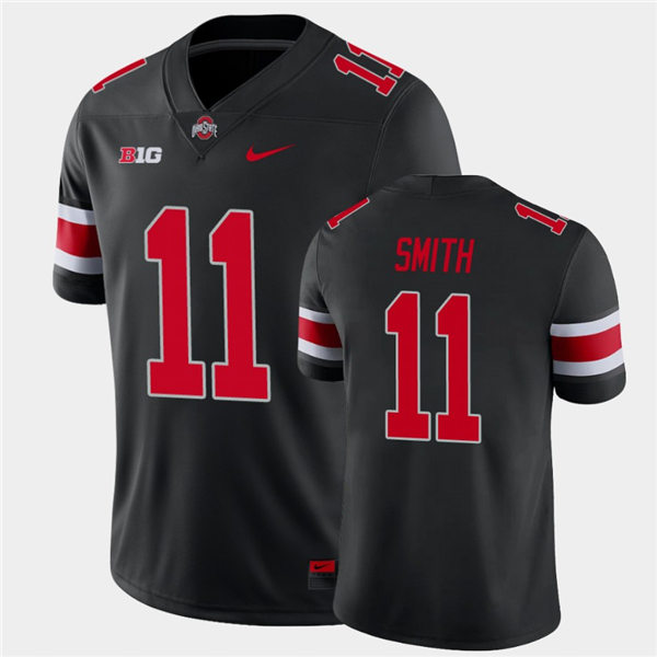 Mens Ohio State Buckeyes #11 Tyreke Smith Nike Blackout College Football Game Jersey
