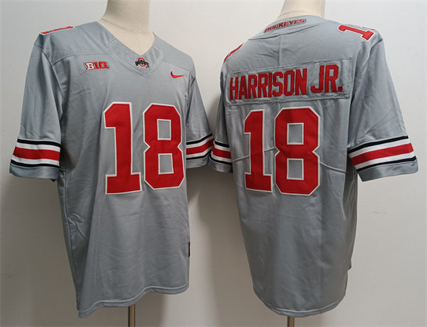 Mens Ohio State Buckeyes #18 Marvin Harrison Jr. 2023 Alternate Gary Limited Football Jersey