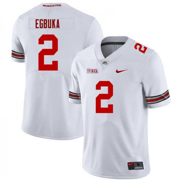 Mens Ohio State Buckeyes #2 Emeka Egbuka Nike White College Football Game Jersey