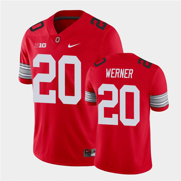 Mens Ohio State Buckeyes #20 Pete Werner Nike Scarlet Retro Football Jersey