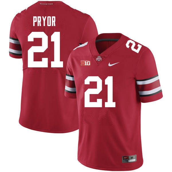 Mens Ohio State Buckeyes #21 Evan Pryor Nike Scarlet College Football Game Jersey