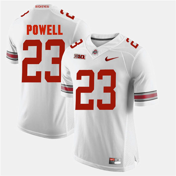 Mens Ohio State Buckeyes #23 Tyvis Powell Nike White Game Football Jersey