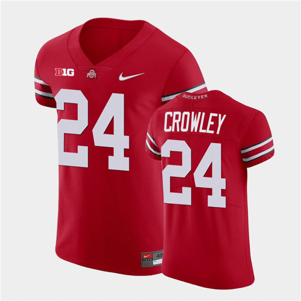 Mens Ohio State Buckeyes #24 Marcus Crowley Nike Scarlet College Football Game Jersey