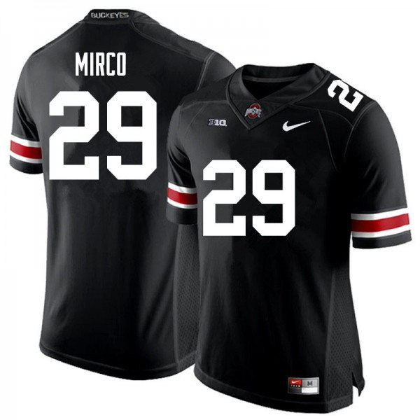 Mens Ohio State Buckeyes #29 Jesse Mirco Black White College Football Game Jersey