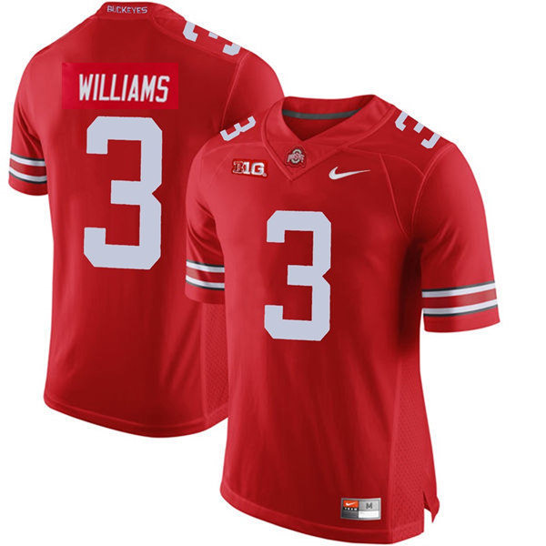 Mens Ohio State Buckeyes #3 Miyan Williams Nike Scarlet College Football Game Jersey