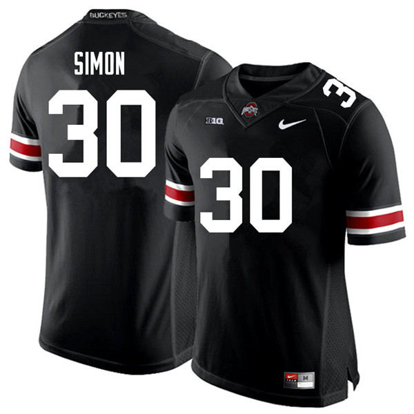 Mens Ohio State Buckeyes #30 Cody Simon Nike Black White College Football Jersey