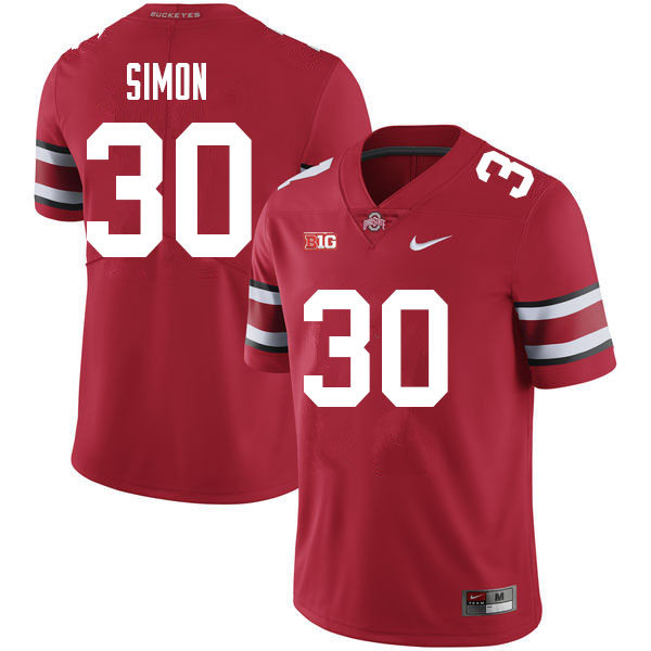 Mens Ohio State Buckeyes #30 Cody Simon Nike Scarlet College Football Game Jersey