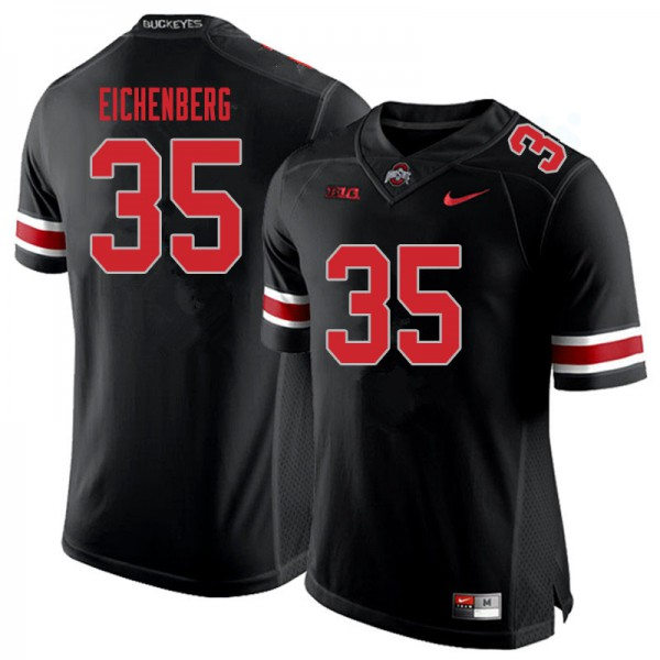 Mens Ohio State Buckeyes #35 Tommy Eichenberg Blackout College Football Game Jersey