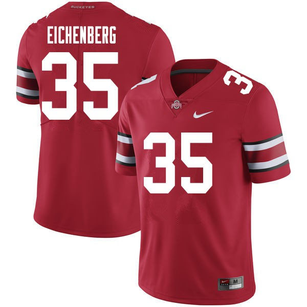 Mens Ohio State Buckeyes #35 Tommy Eichenberg Scarlet College Football Game Jersey