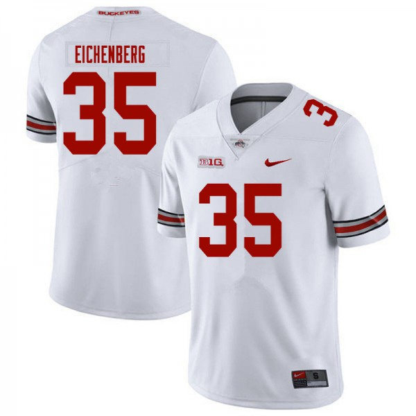 Mens Ohio State Buckeyes #35 Tommy Eichenberg White College Football Game Jersey
