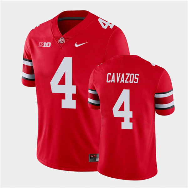 Mens Ohio State Buckeyes #4 Lejond Cavazos Nike Scarlet College Football Game Jersey