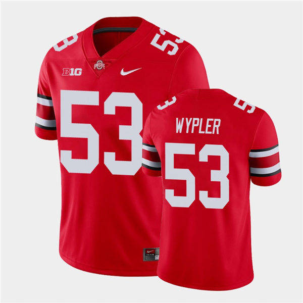Mens Ohio State Buckeyes #53 Luke Wypler Nike Scarlet College Football Game Jersey