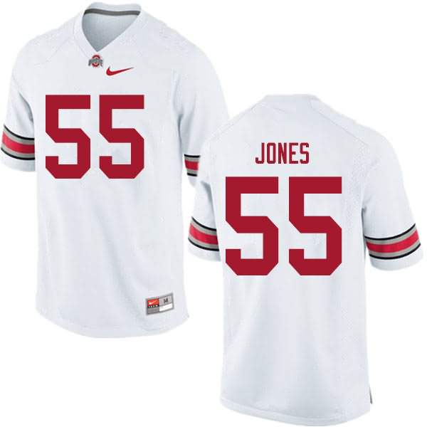 Mens Ohio State Buckeyes #55 Matthew Jones White College Football Game Jersey (2)