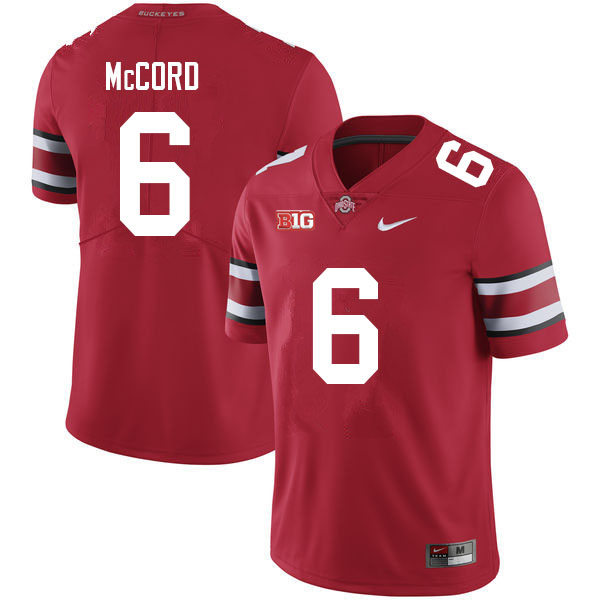 Mens Ohio State Buckeyes #6 Kyle McCord Nike Scarlet College Football Game Jersey