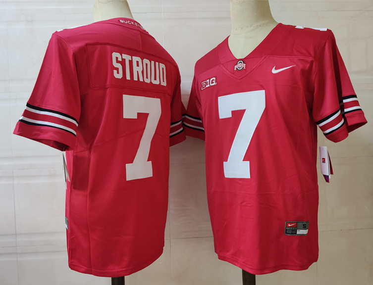 Mens Ohio State Buckeyes #7 C.J. Stroud Nike Scarlet College Football Game Jersey