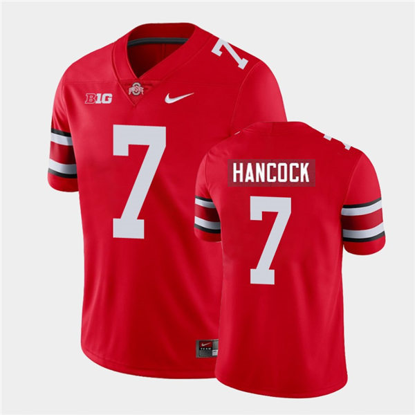 Mens Ohio State Buckeyes #7 Jordan Hancock Nike Scarlet College Football Game Jersey