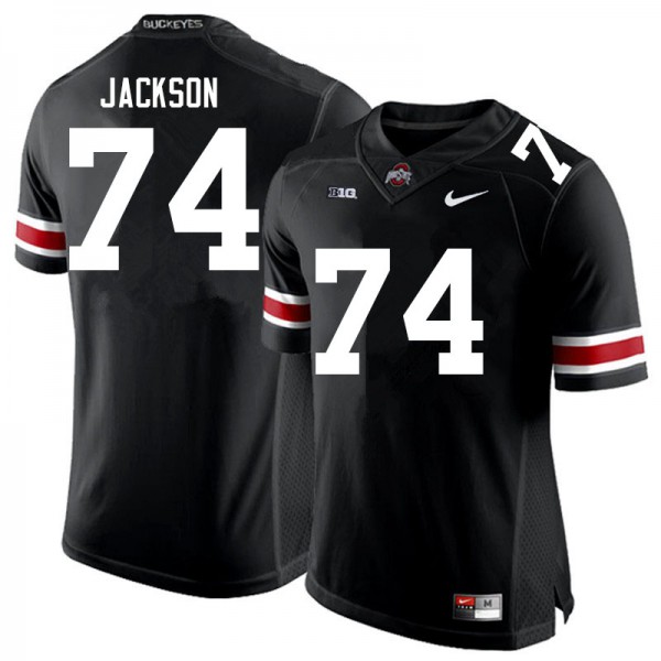 Mens Ohio State Buckeyes #74 Donovan Jackson Black White College Football Game Jersey