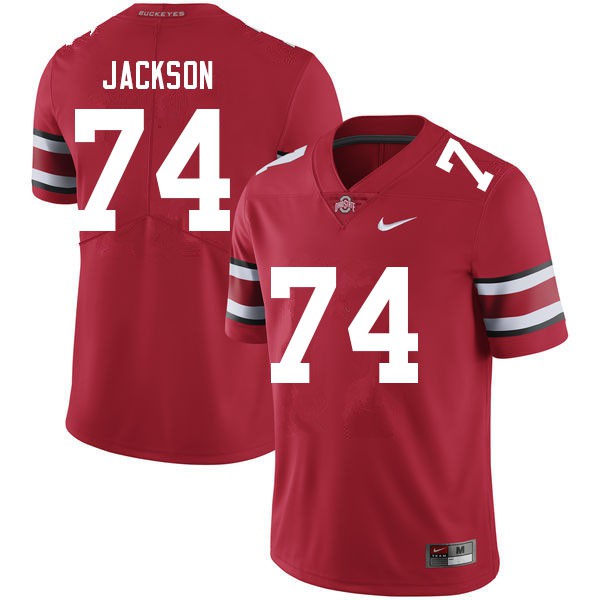 Mens Ohio State Buckeyes #74 Donovan Jackson Scarlet College Football Game Jersey