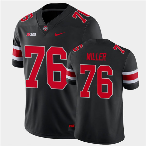 Mens Ohio State Buckeyes #76 Harry Miller Nike Blackout College Football Game Jersey