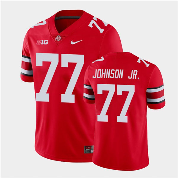 Mens Ohio State Buckeyes #77 Paris Johnson Jr. Nike Scarlet College Football Game Jersey
