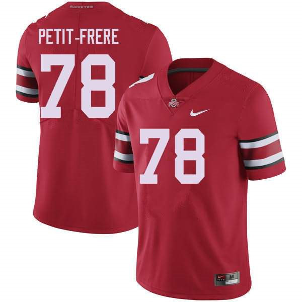 Mens Ohio State Buckeyes #78 Nicholas Petit-Frere Nike Scarlet College Football Game Jersey