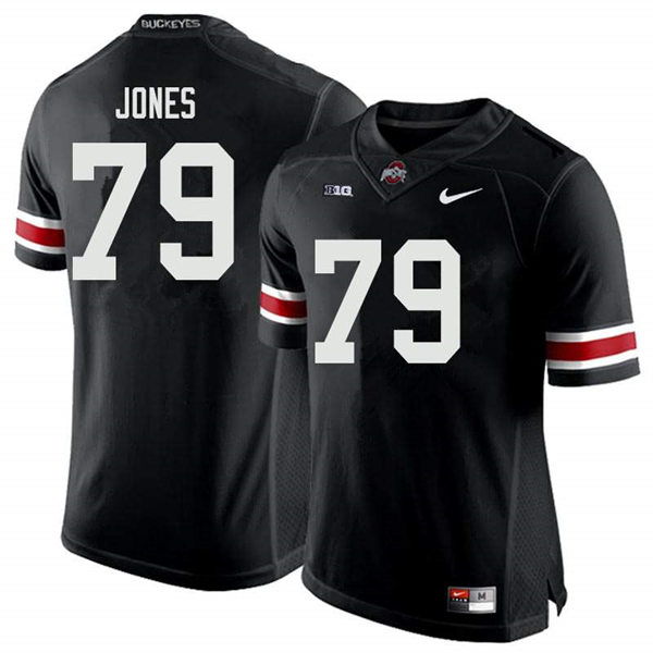 Mens Ohio State Buckeyes #79 Dawand Jones Black White College Football Game Jersey
