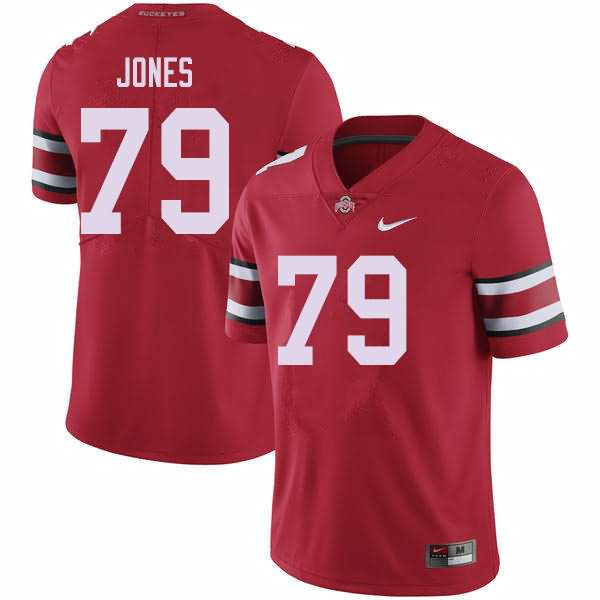 Mens Ohio State Buckeyes #79 Dawand Jones Scarlet College Football Game Jersey