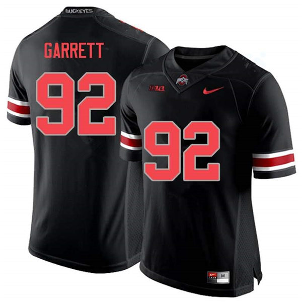 Mens Ohio State Buckeyes #92 Haskell Garrett Nike Blackout College Football Game Jersey 