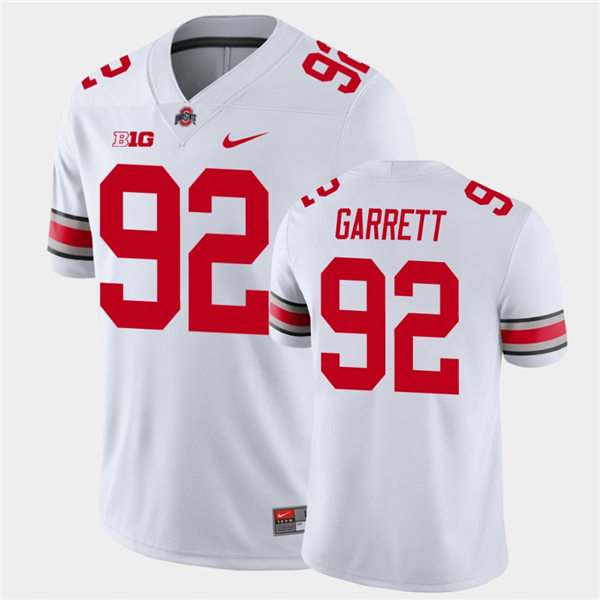 Mens Ohio State Buckeyes #92 Haskell Garrett Nike White College Football Game Jersey