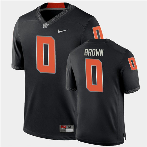 Mens Oklahoma State Cowboys #0 LD Brown Nike Black College Football Jersey