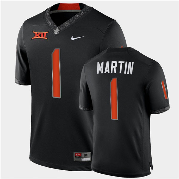 Mens Oklahoma State Cowboys #1 Tay Martin Nike Black College Football Jersey