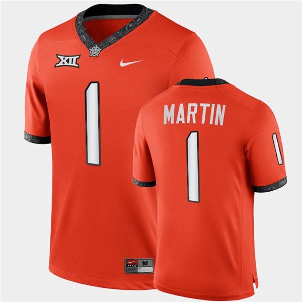 Mens Oklahoma State Cowboys #1 Tay Martin Nike Orange College Football Jersey