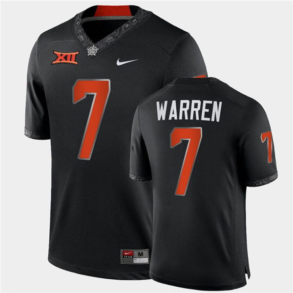 Mens Oklahoma State Cowboys #7 Jaylen Warren Nike Black College Football Jersey