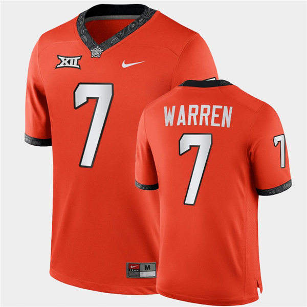 Mens Oklahoma State Cowboys #7 Jaylen Warren Nike Orange College Football Jersey
