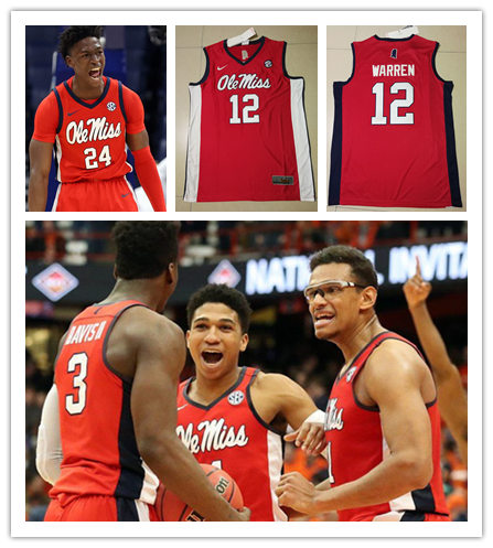 Mens Ole Miss Rebels Custom Bruce Stevens Terence Davis II Markel Crawford Marshall Henderson Shakira Austin 